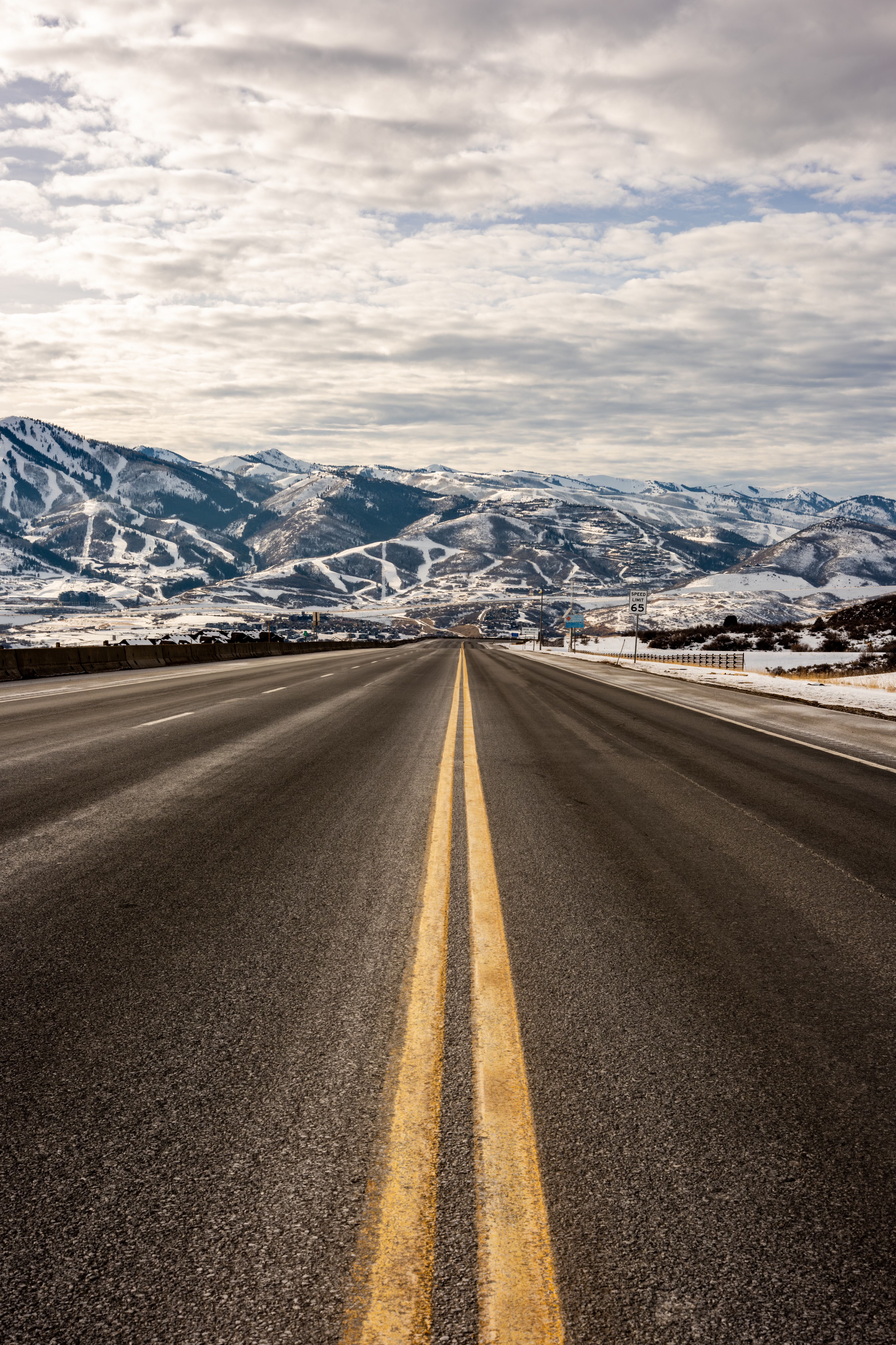 Road leading to mountains